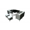 Aiamööbli komplekt Bello Giardino CRISTALLO hall laud + 4 tugitooli + 4 jalatooli