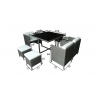 Aiamööbli komplekt Bello Giardino CRISTALLO hall laud + 4 tugitooli + 4 jalatooli