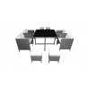 Aiamööbli komplekt Bello Giardino CRISTALLO hall laud + 4 tugitooli + 4 jalatooli
