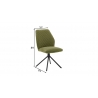 Tool ACANDI oliiviroheline, 52x64xH89 cm, 2 tk
