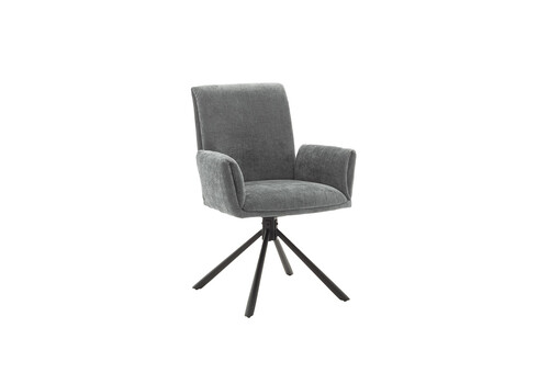 Käetugedega tool BOULDER hall / must, 61x61xH86 cm, 2 tk