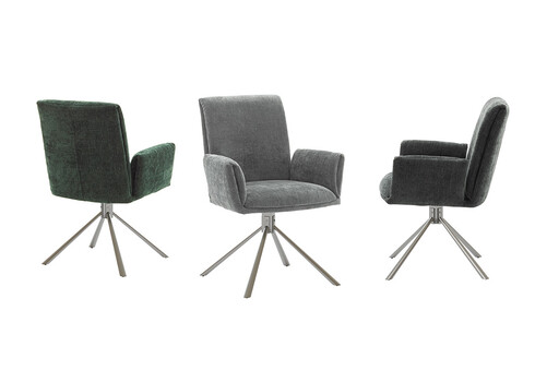 Käetugedega tool BOULDER oliiviroheline / metall, 61x63xH86 cm, 2 tk