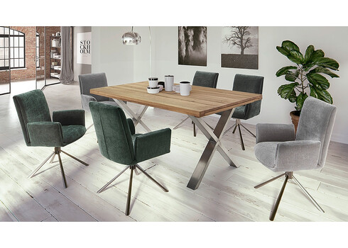 Käetugedega tool BOULDER oliiviroheline / metall, 61x63xH86 cm, 2 tk