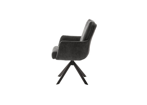 Käetugedega tool MALIA antratsiit / must, 61x67xH90 cm, 2 tk
