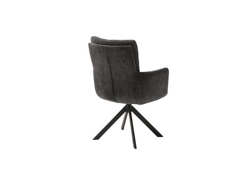 Käetugedega tool MALIA antratsiit / must, 61x67xH90 cm, 2 tk