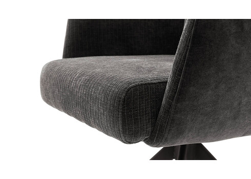 Käetugedega tool MALIA antratsiit / must, 61x67xH90 cm, 2 tk