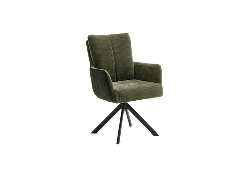 Käetugedega tool MALIA oliiviroheline / must, 61x67xH90 cm, 2 tk