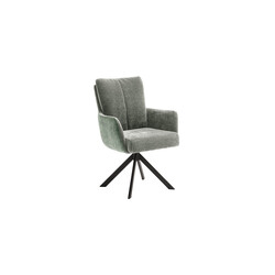 Käetugedega tool MALIA pastellroheline / must, 61x67xH90 cm, 2 tk