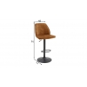 Baaritool OTTAWA kollane, 48x51xH91 cm, 2 tk