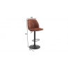 Baaritool OTTAWA roostepruun, 48x51xH91 cm, 2 tk