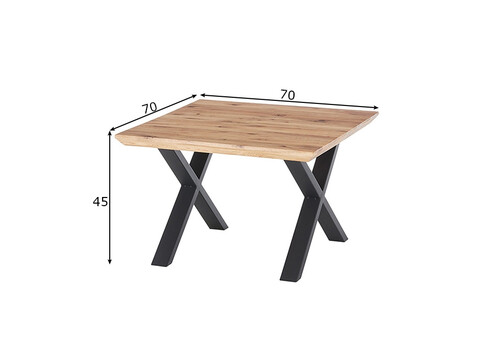 Diivanilaud ASOLA tamm, 70x70xH45 cm