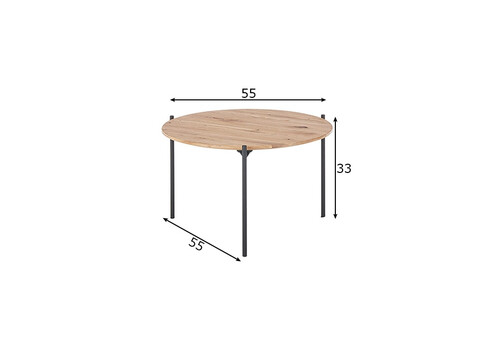 Diivanilaud ASSUAN tamm, D55xH33 cm