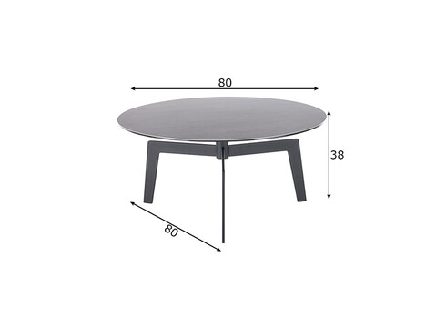 Diivanilaud BUENA VISTA antratsiit, 80x80xH38 cm