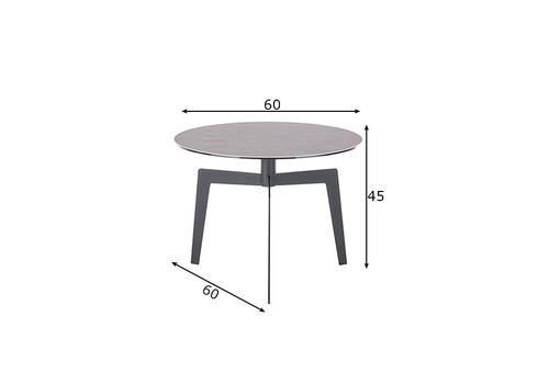 Diivanilaud BUENA VISTA hall, 60x60xH45 cm