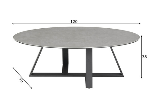 Diivanilaud ELBING hall, 120x70xH38 cm