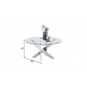 Diivanilaud KOPENHAGEN metall, 80x80xH45 cm