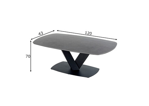 Diivanilaud MALANGO antratsiit, 120x70xH43 cm