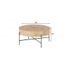Diivanilaud MANACOR tamm, 80x80xH36 cm