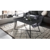 Diivanilaud MONTEVIDEO must marmor, 95x60xH44 cm