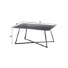 Diivanilaud MONTEVIDEO must marmor, 95x60xH44 cm