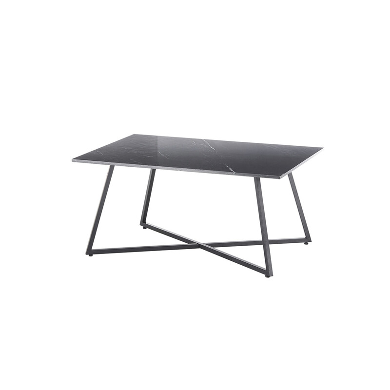 Diivanilaud MONTEVIDEO must marmor, 95x60xH44 cm