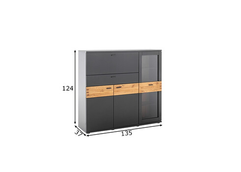 Kapp CESENA must / tamm, 135x37xH124 cm