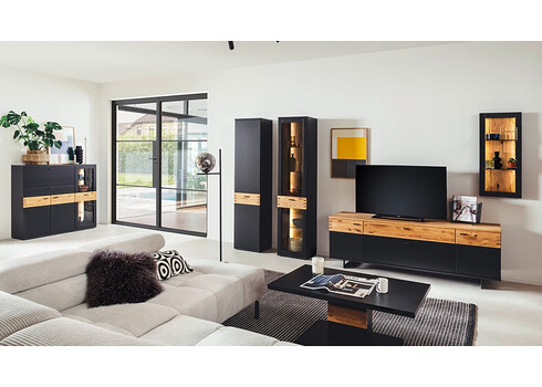 Vitriinkapp CESENA must / tamm, 45x37xH201 cm