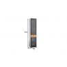 Vitriinkapp CESENA must / tamm, 45x37xH201 cm
