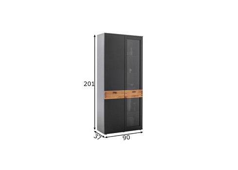 Vitriinkapp CESENA must / tamm, 90x37xH201 cm