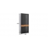 Vitriinkapp CESENA must / tamm, 90x37xH201 cm