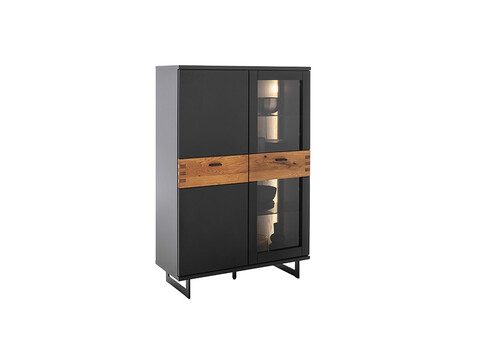 Vitriinkapp CESENA must / tamm, 90x37xH134 cm