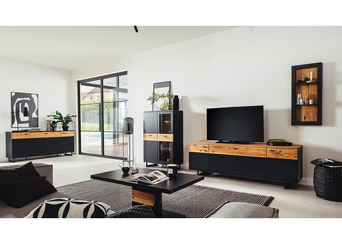 Tv-alus CESENA must / tamm, 195x50xH67 cm