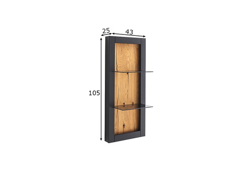 Seinariiul CESENA must / tamm, 43x25xH105 cm