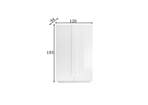 Kapp JUPITER valge kõrgläige, 121x44xH193 cm