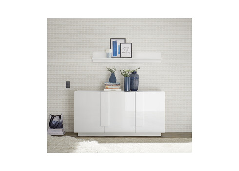 Kummut JUPITER valge kõrgläige, 181x44xH90 cm