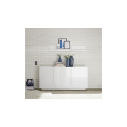 Kummut JUPITER valge kõrgläige, 181x44xH90 cm