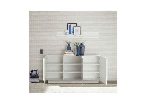 Kummut JUPITER valge kõrgläige, 181x44xH90 cm