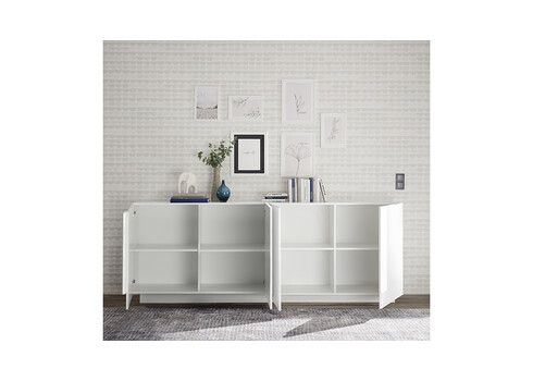 Kummut JUPITER valge kõrgläige, 241x44xH90 cm