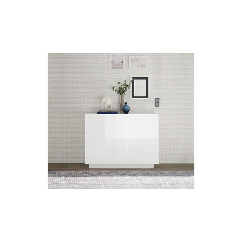 Kummut JUPITER valge kõrgläige, 121x44xH90 cm