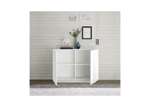 Kummut JUPITER valge kõrgläige, 121x44xH90 cm