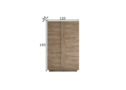 Kapp JUPITER tamm, 121x44xH193 cm