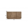 Kummut JUPITER tamm, 181x44xH90 cm