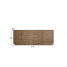 Kummut JUPITER tamm, 241x44xH90 cm