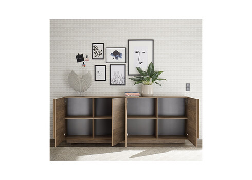 Kummut JUPITER valge kõrgläige, 241x44xH90 cm