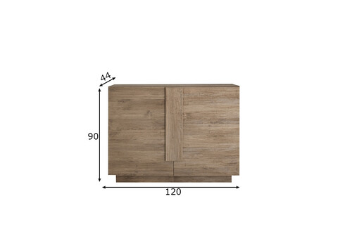 Kummut JUPITER tamm, 121x44xH90 cm
