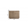 Kummut JUPITER tamm, 121x44xH90 cm