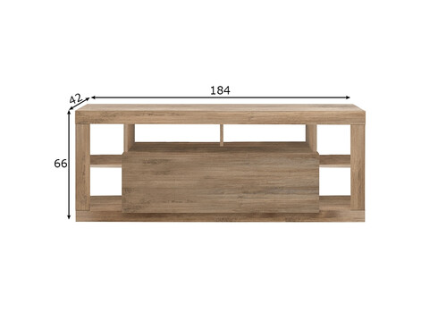 Tv-alus RIMINI tamm, 184x42xH66 cm