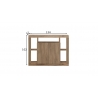 Kummut RIMINI tamm, 134x42xH102 cm