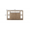 Kummut RIMINI tamm, 172x42xH102 cm