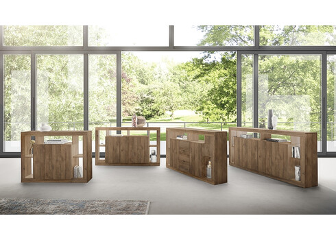 Kummut RIMINI tamm, 210x42xH102 cm